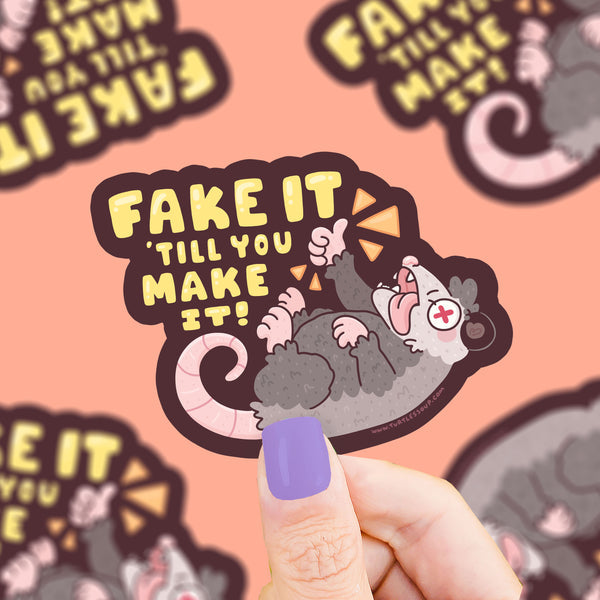 Fake it 'till you make it! That's what this opossum does. Scary predators always leave him alone when he plays dead!

