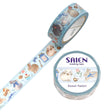 Soft watercolor rabbits hop across this charming washi tape, bringing a light and playful touch to any project. The translucent Japanese paper enhances the delicate colors, giving each little bunny a dreamy, airy feel. Sized at 15mm × 7m, it’s perfect for journals, planners, scrapbooks, and happy mail, an easy way to add a gentle, whimsical accent to your pages.