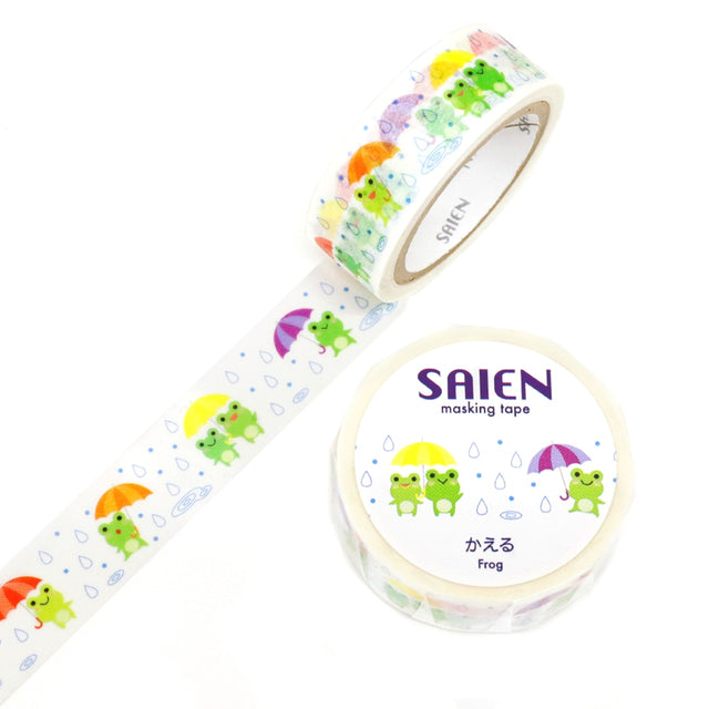 SAIEN - Frog Washi Tape



Embrace the rain with this washi tape featuring frogs dancing in the rain. These charming frogs are sure to add a touch of fun to your journals, planners, and craft projects.

Size approx. 15mm x7m
Country of manufacture: Japan
Material / component: Paper