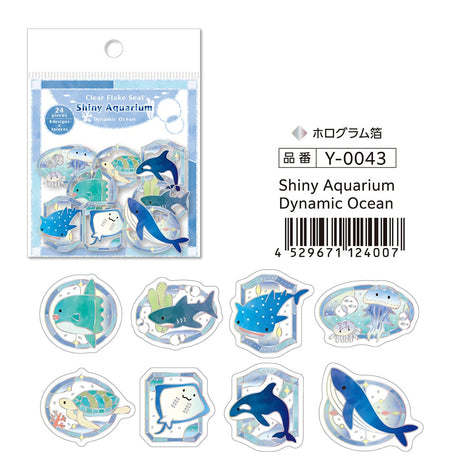 ✨ Gracefully glide through the blue world... Dynamic Ocean...

The backing paper has a handle, making it easy to peel off and simple to decorate—another great feature. It's perfect for collages of notebooks and planners, or for decorating your favorite favorite items!
