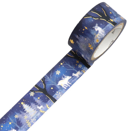 SAIEN - Silent Night Washi Tape



A special Christmas themed masking tape is here! The beautiful design evokes a tranquil night, adorned with vibrant gold leaf. This tape adds a special sparkle to your Christmas creations and creates a heartwarming moment!

Size approx. 20mm x5m
Country of manufacture: Japan
Material / component: Paper