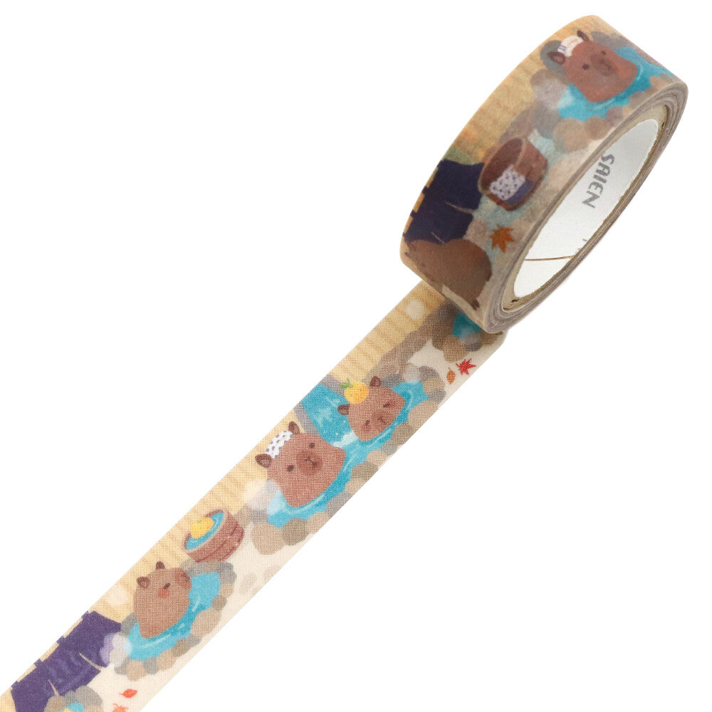 SAIEN Capybara Hot Springs in Japan Washi Tape