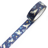 Set sail on a tiny seaside adventure with this charming washi tape featuring watercolor seagulls dressed in sailor outfits. Each little bird looks ready to embark on a breezy voyage, striped shirts, jaunty hats, and gentle ocean‑blue accents bringing a playful maritime spirit to the design. The translucent texture of Japanese paper gives the artwork a soft, airy glow, making the tape feel light and full of seaside charm.