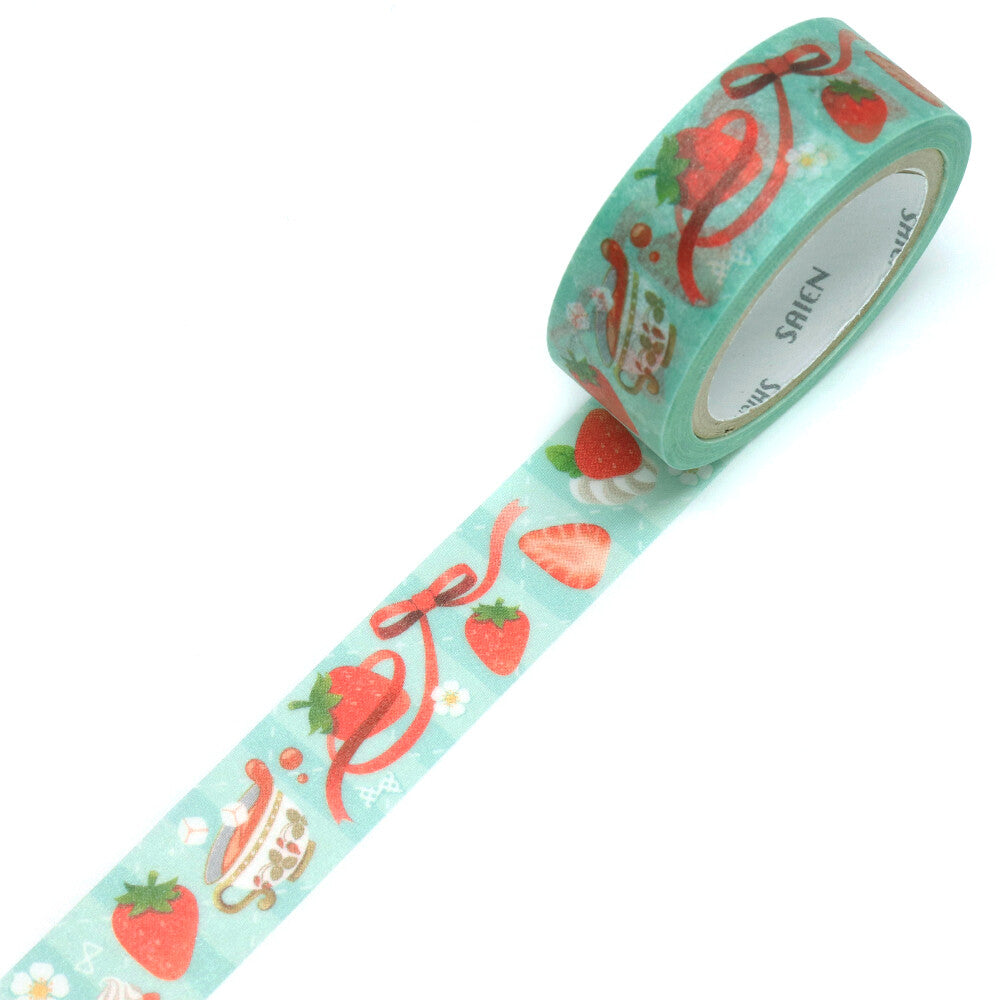 SAIEN Strawberry Ribbon Spring Washi Tape