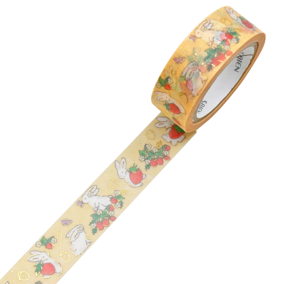 SAIEN - Strawberry and Rabbit Washi Tape
