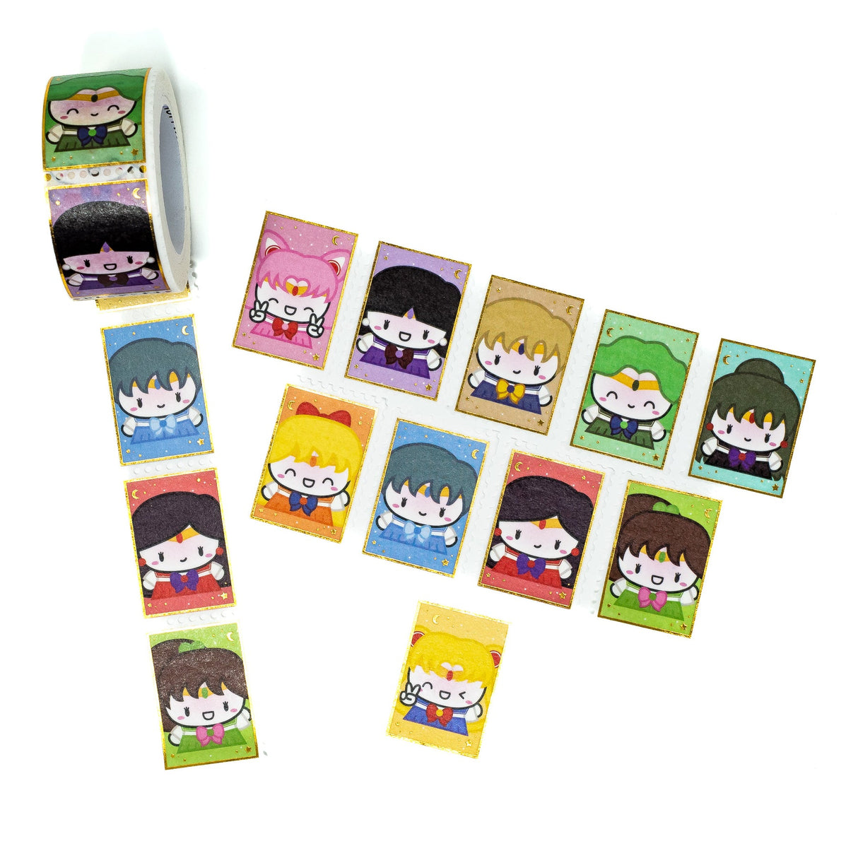 Cinta washi con sellos de Sailor Moon
