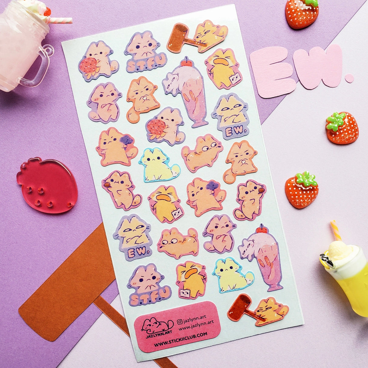 😼 Everyone knows that cats love expressing themselves and this fun sheet by @jazlynn.art captures some of their many many emotions. From the loud to the sassy, if you have a cat, you’re sure familiar with their cattitude (and adore them for it!)