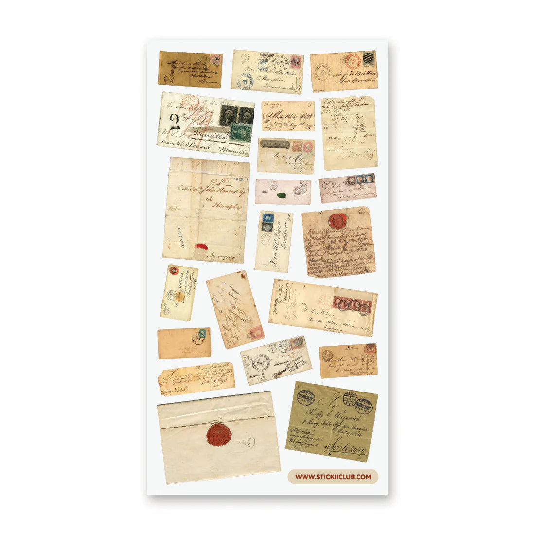 ✉️🕰️ Weathered by time and rich with history, this mail ephemera collection gathers handwritten letters, faded stamps, and timeworn envelopes from another century. Ink flourishes, postmarks, and wax seals hint at journeys taken and stories exchanged across great distances. Each piece feels like a fragment of correspondence rescued from the past, carrying the quiet romance of words once carefully sent.