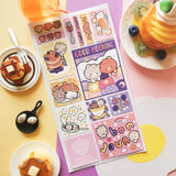 🍳🫐 Bonjour! Start the day the cutest way with @maison.lovely’s darling breakfast buddies! Whether you’re craving a stack of bear-shaped pancakes, fresh orange juice, buttery toast, or sunny-side eggs, this set has everything for a beary perfect morning that will make your mornings extra adorable and oh-so-sweet!&nbsp;Art by: @maison.lovely

Top Coating: None
Adhesive Layer: Paper
Backing Layer: Clear PET
6.69"x3.54"
Weight: 0.03oz
1 Sheet Included