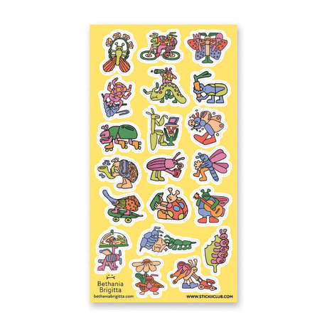🐞🎸 Get ready to bug out with @bethaniabrigitta’s delightfully quirky critter crew! These colorful little insects are living their best lives—skating, biking, jamming out, gardening, and generally causing the cutest kind of chaos. Weird, wonderful, and full of personality, this playful parade of bugs is here to crawl straight into your heart (and onto your pages).