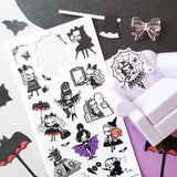 🖤🎀 These ghoulish gals by @miznawada have killer style—bat capes, spiderweb umbrellas, matching with their ghost BFFs for movie night (popcorn mandatory), and slaying every look from cemetery-chic to vampire glam. It’s giving goth girl energy with a sprinkle of mischief and a whole lot of cute. Catch us summoning spirits and fashion inspo.