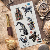 🦅🐎 In this whimsical set by @elbetoval, equine forms bloom with flowers, hum with clockwork, and sprout wings that shimmer like insects in sunlight. Blending nature and fantasy into striking collage art, add a touch of surreal charm to your pages and let these extraordinary hybrids gallop straight into your most creative adventures.


Top Coating: None
Adhesive Layer: Paper
Backing Layer: Clear PET
6.69" x 3.54".
Weight - 0.03lbs.
1 sheet included