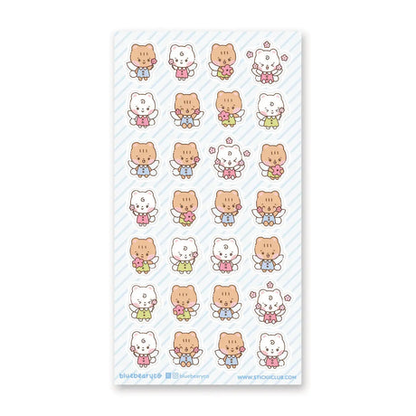 🧚🐻 Flutter into a world of sparkly magic with these sweet fairy bears by @bluebearyco! Dressed in pastel outfits and carrying tiny blossoms, these adorable friends spread smiles as they flutter about with dainty wings and rosy cheeks. This sheet perfectly captures the charm of a whimsical day spent among flowers and fairy dust.