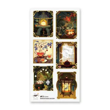 Embrace in the beautifully elegant designs made by @ivyteas that showcase the intricate details of Asian culture. Covered in little touches of gold foil, these artworks present the delicate lighting of lanterns illuminating its surroundings.