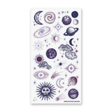 🌞🌙 Blast off into a universe of bold stars, swirling galaxies, and glowing celestial wonders! This cosmic collection is packed with suns that shimmer, moons that glow, and starbursts that practically hum with energy. With textured details and punchy pops of purple, every design feels like a little spark pulled straight from the night sky. Perfect for sprinkling a little cosmic magic wherever you want your pages to shine ✨