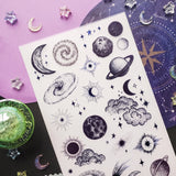 🌞🌙 Blast off into a universe of bold stars, swirling galaxies, and glowing celestial wonders! This cosmic collection is packed with suns that shimmer, moons that glow, and starbursts that practically hum with energy. With textured details and punchy pops of purple, every design feels like a little spark pulled straight from the night sky. Perfect for sprinkling a little cosmic magic wherever you want your pages to shine ✨