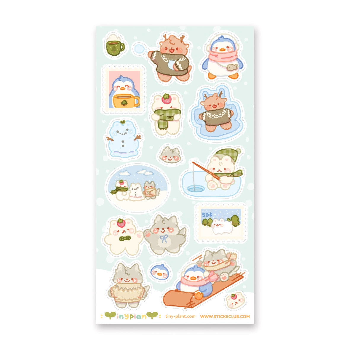 STICKII - Snowy Afternoon Fun Sticker Sheet

We love snowy party games! Grab your scarf and let’s go sledding! Or make a snow cat! Or just snuggle up with a mug of hot cocoa with your best fuzzy pals.

Art by: @tiny.plant
Top Coating: Holo glitter
Adhesive Layer: PVC (plastic)
Backing Layer: Paper
6.69" x 3.54".
Weight - 0.03lbs.
1 sheet included&nbsp;