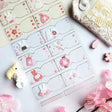 STICKII - Usagi Sakura Tabs Sticker Sheet

These clear tabs will make any journal, planner, or notebook at least 120% cuter! Nothing says springtime adorableness like bunnies and cherry blossoms.

Top Coating: Gold foil
Adhesive Layer: PVC (plastic)
Backing Layer: Clear PET
6.69" x 3.54".
Weight - 0.03lbs.
1 sheet included&nbsp;
