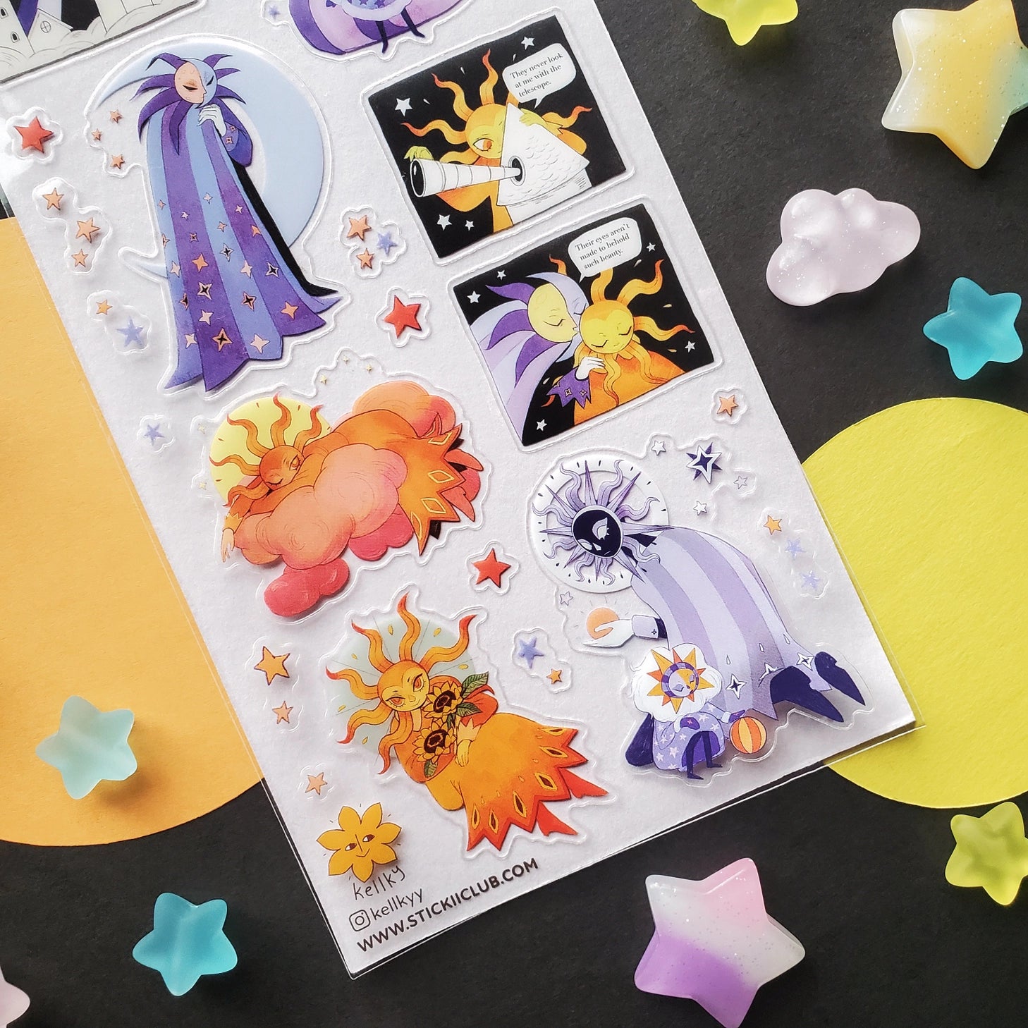 🌞🌜 Meet @kellkyy’s radiant sun-and-moon duo! These two celestial buddies prove that opposites don’t just attract, they create pure magic together. From swapping stargazing secrets to snoozing on fluffy clouds, they’re the ultimate sky-besties keeping the cosmos in perfect, whimsical harmony. Shine bright, drift softly, and let their stellar friendship light up your orbit!