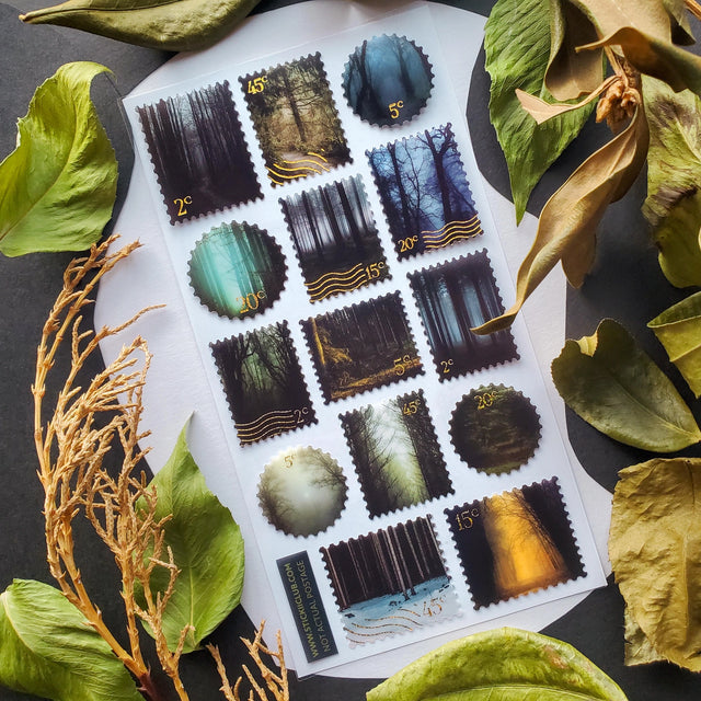 STICKII - Wildwood Wonder Stamps Sticker Sheet

🌫🌲 Travel into the depths of the enchanting woods with this captivating set of beautifully haunting woodland sticker stamps. Let this sheet be your guide as you unveil the hidden wonders that await amidst the mystical forest.

Top Coating: Gold foil
Adhesive Layer: PVC (plastic)
Backing Layer: Clear PET
6.69" x 3.54".
Weight - 0.03lbs.
1 sheet included&nbsp;