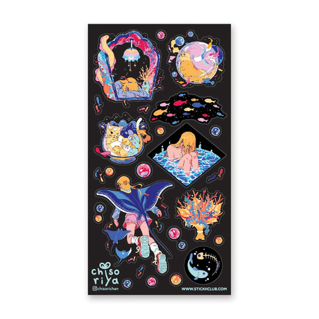 STICKII Aquatic Life 2 Sticker Sheet @chisorichan