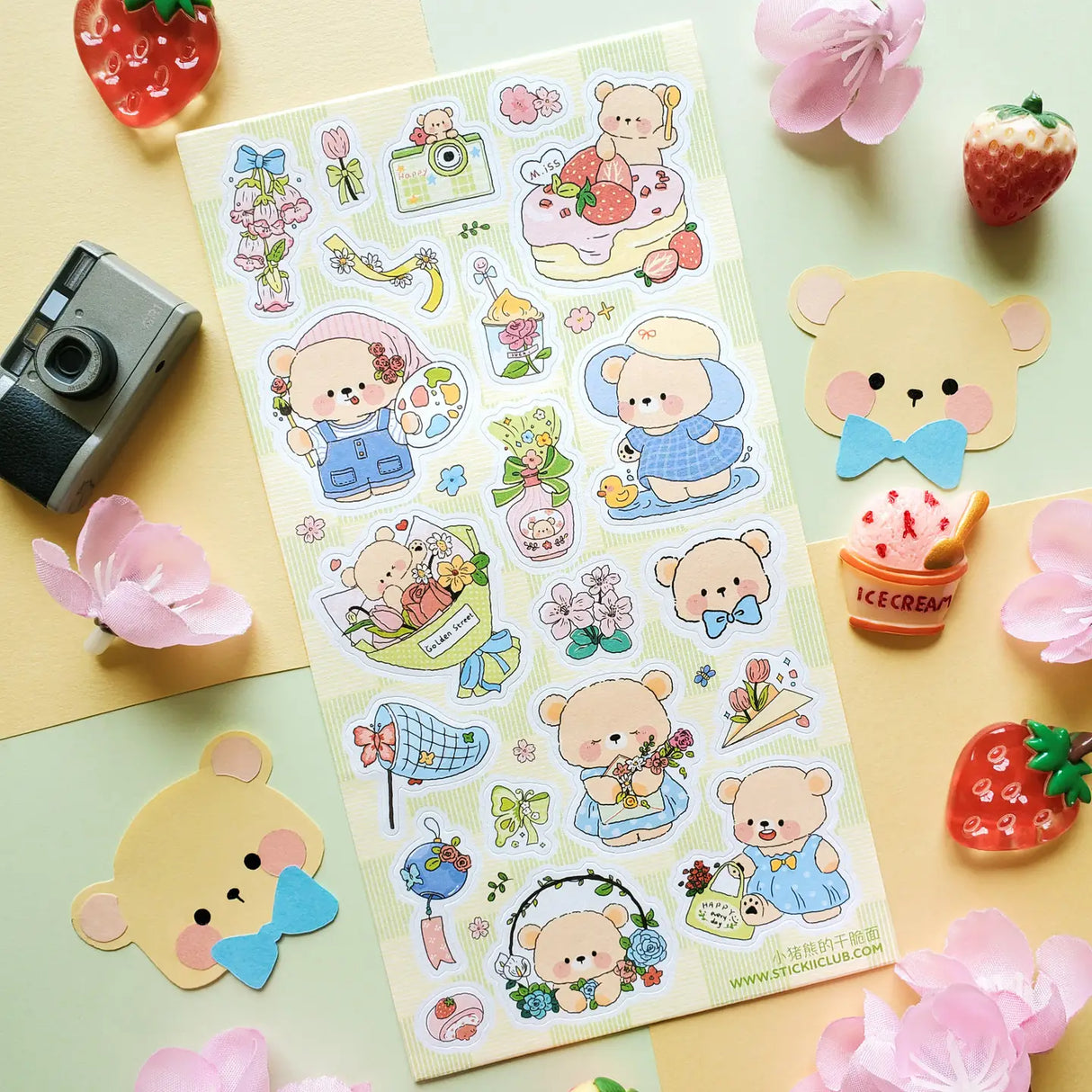 STICKII Blossom Bears Sticker Sheet