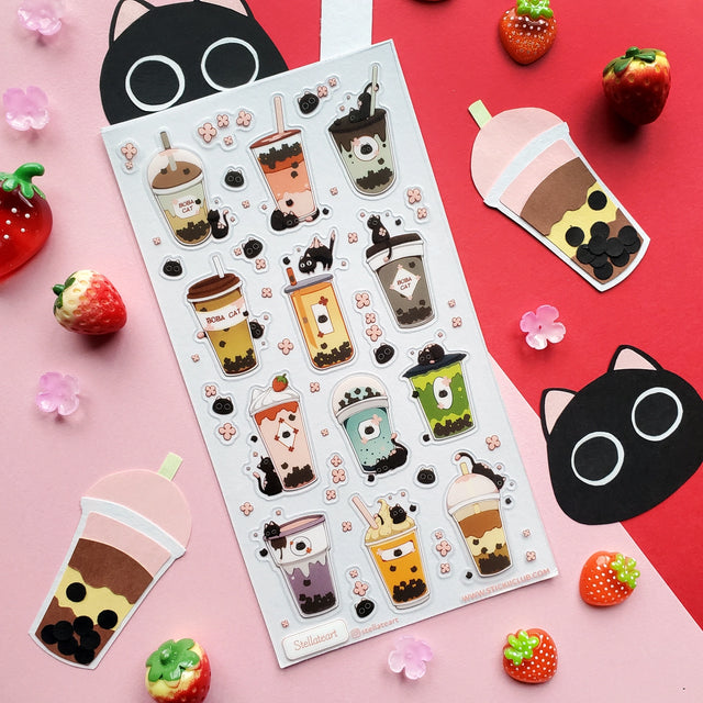 STICKII Boba Cats Sticker Sheet