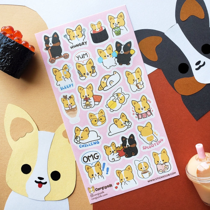 STICKII Corgi Cuties Sticker Sheet