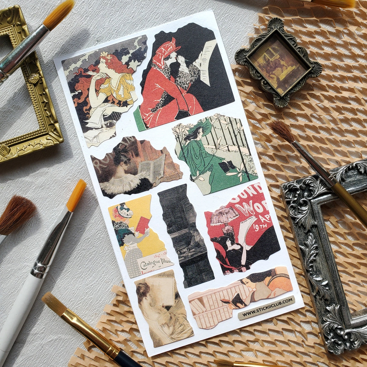 STICKII Erudite Lifestyle Sheet

📖 Discover this charming vintage-style sheet featuring illustrations of book lovers engrossed in reading and writing. It's a must-have for your collection, perfect for enhancing your journaling experience—whether you're an avid reader, a dedicated writer, or a creative sticker enthusiast.
