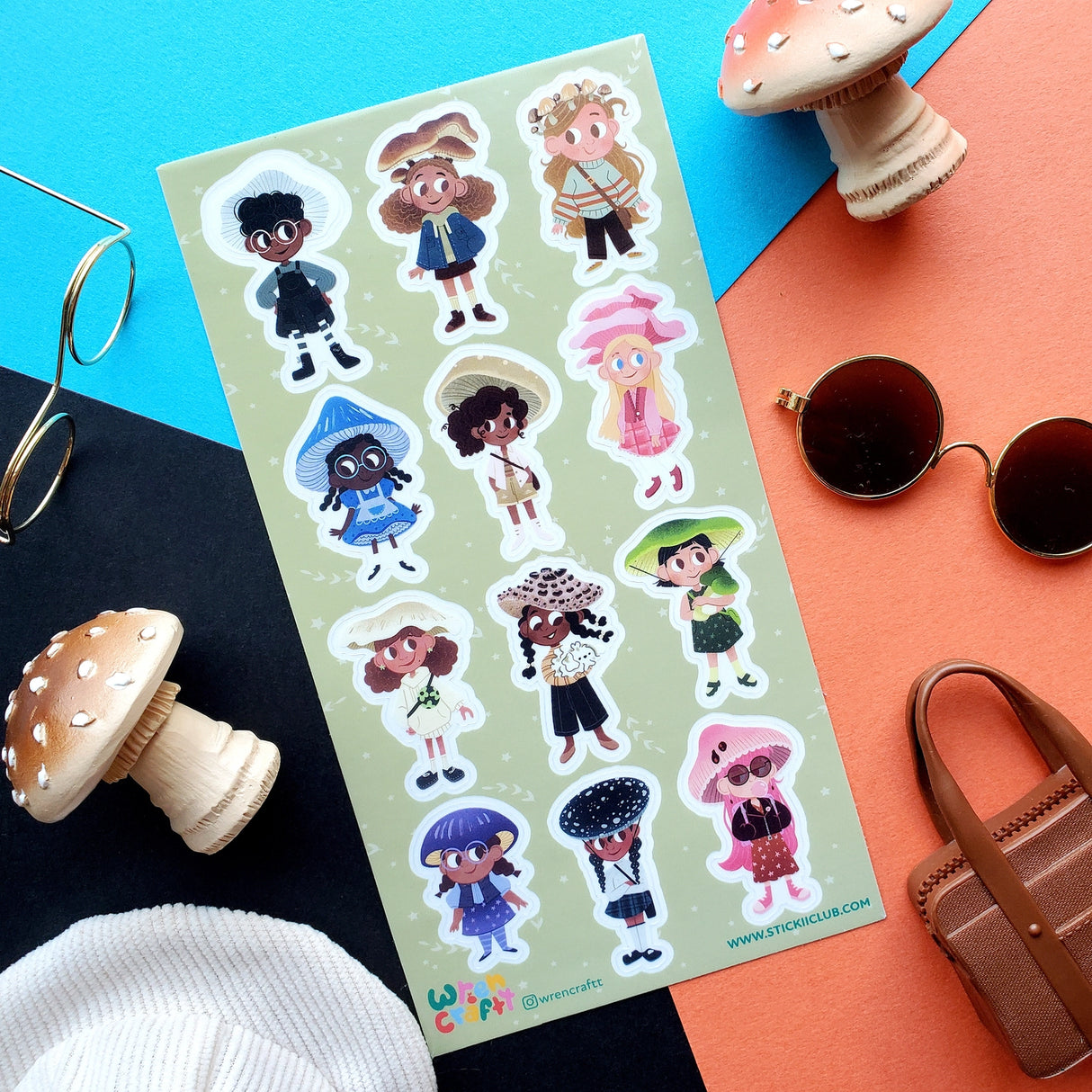 STICKII Fashionable Fun-Gals Sticker Sheet