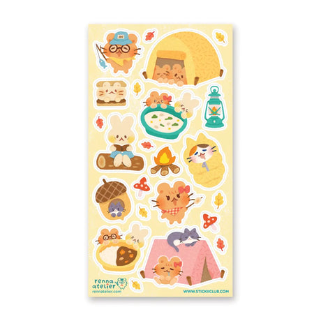 STICKII Kawaii Camping Sticker Sheet
