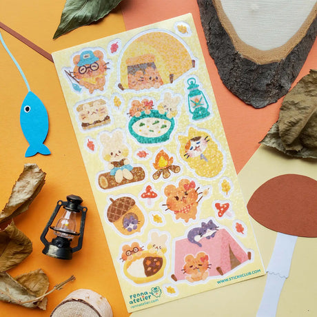 STICKII Kawaii Camping Sticker Sheet