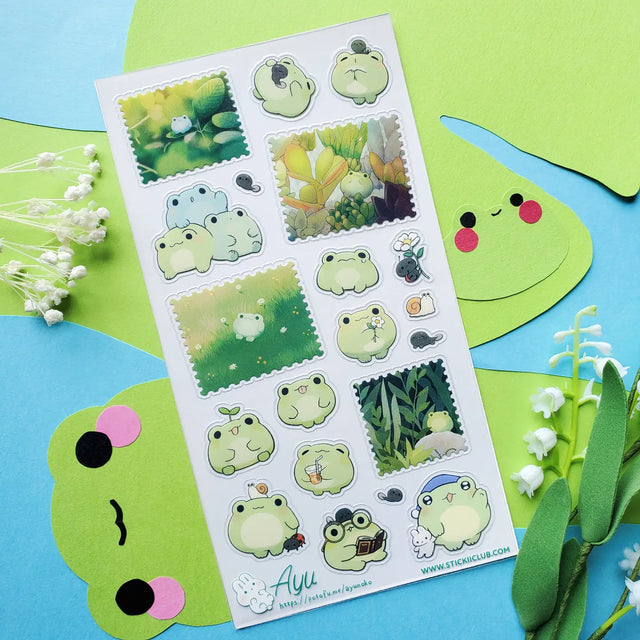 STICKII Kawaii Frog’s Life Sticker Sheet