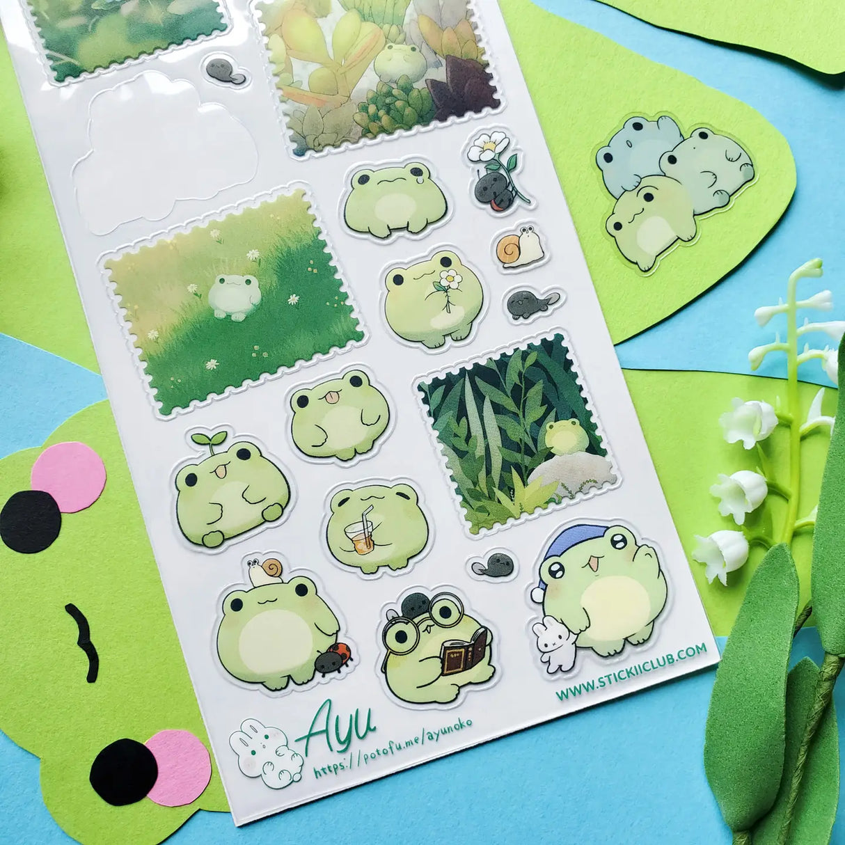 STICKII Kawaii Frog’s Life Sticker Sheet