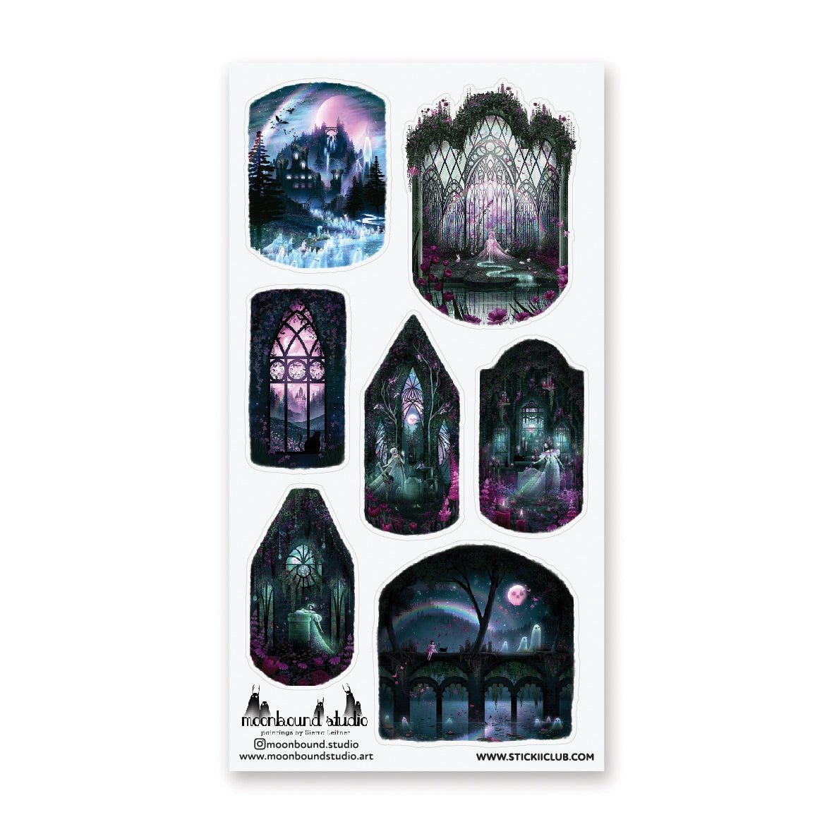 🕸🏰 Enter a dreamworld where moonlight rules and ghostly vibes bloom! In @moonbound.studio’s hauntingly beautiful set, gothic windows glow, enchanted gardens come alive, and mysterious maidens wander through glowing forests - just kidding, it’s us and we are living our best magical life, weeeee!