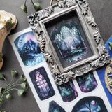 🕸🏰 Enter a dreamworld where moonlight rules and ghostly vibes bloom! In @moonbound.studio’s hauntingly beautiful set, gothic windows glow, enchanted gardens come alive, and mysterious maidens wander through glowing forests - just kidding, it’s us and we are living our best magical life, weeeee!