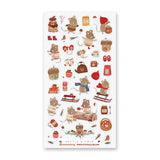 🐭☕️ Cozy up with @nettleandtwig’s snug little mouse village, where winter days are filled with woolly sweaters, steaming cocoa, and muffins fresh from the oven! Among snow-dusted acorn cottages, these tiny friends spend their time sledding, knitting, and sharing warm moments by the fire.

Top Coating: None
Adhesive Layer: PVC (plastic)
Backing Layer: Clear PET
6.69" x 3.54".
Weight - 0.03lbs.
1 sheet included&nbsp;