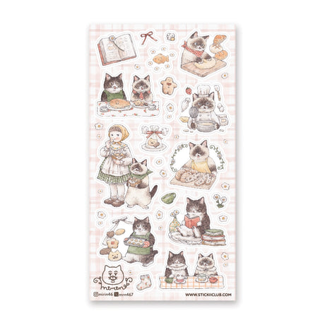 STICKII Pastry Chef Cats Sticker Sheets