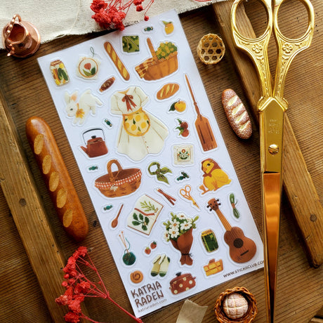 🧺🥖 @katriaraden helps us pack for our picnic with this charming set of essentials. From a lovely cottagecore outfit and fresh flowers to sweet fruits—plus a guitar and books for endless entertainment—this sheet has everything needed for an unforgettable spring picnic adventure.