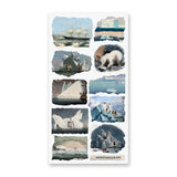 STICKII Polar Seas Sticker Sheet

❄️ This stunning collection of vintage arctic illustrations captures towering icebergs, brave ships, and explorers venturing into glittering frozen worlds.