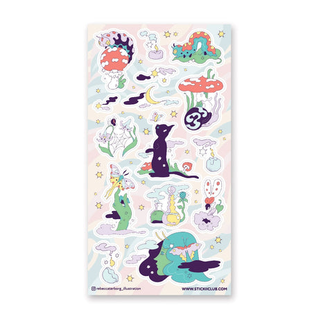 STICKII Psychedelic Forest Sticker Sheet