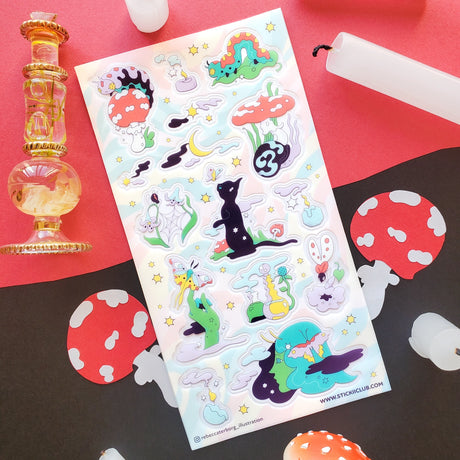 STICKII Psychedelic Forest Sticker Sheet