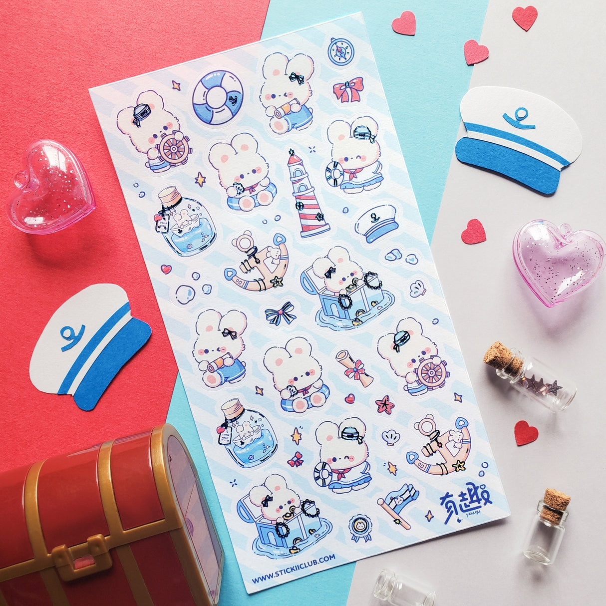 🐰⚓ Ahoy, matey! Set sail on a sweet seafaring adventure with these kawaii bunny sailors! Who knew nautical adventures could be this adorable? From lighthouse lookouts to treasure chest discoveries, these fluffy captains are ready to navigate the seas of cuteness!