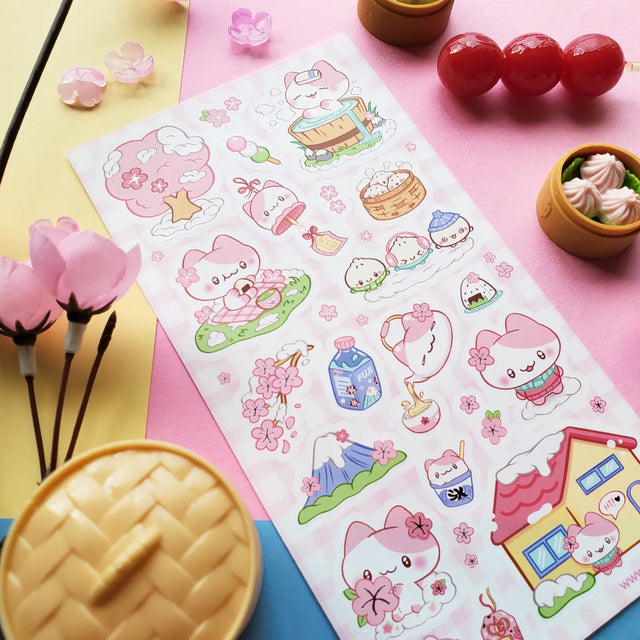 STICKII Sakura Snow Day Sticker Sheet