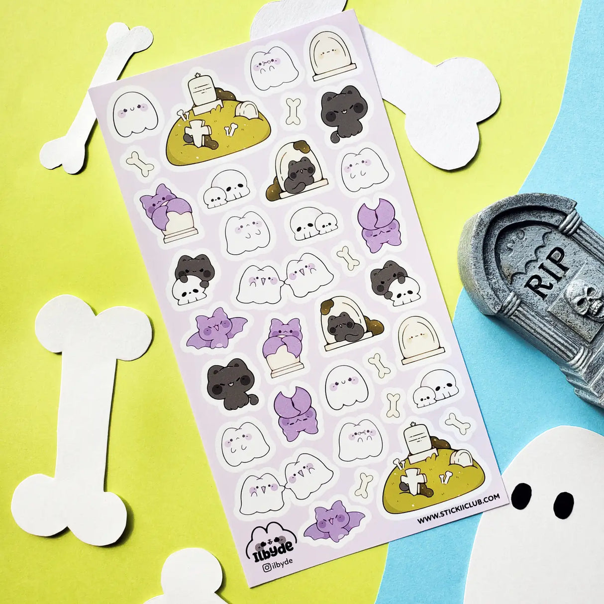 STICKII Spookii Cats & Bats Sticker Sheet
