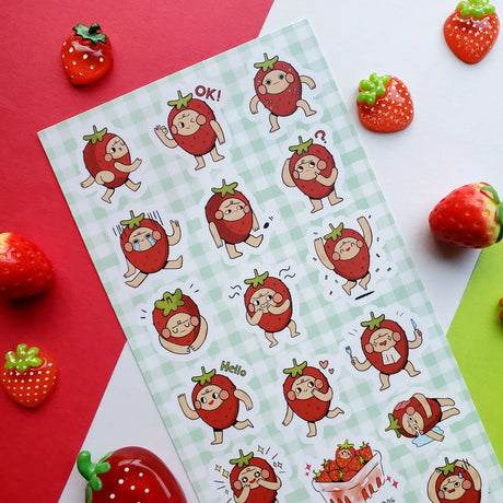 STICKII Strawberry Feels Sticker Sheet