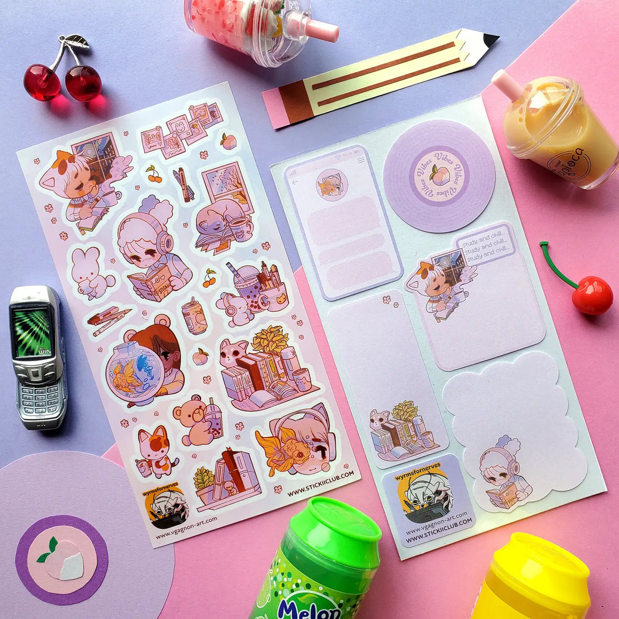 STICKII Study & Chill Sticker Sheet Cozy Room