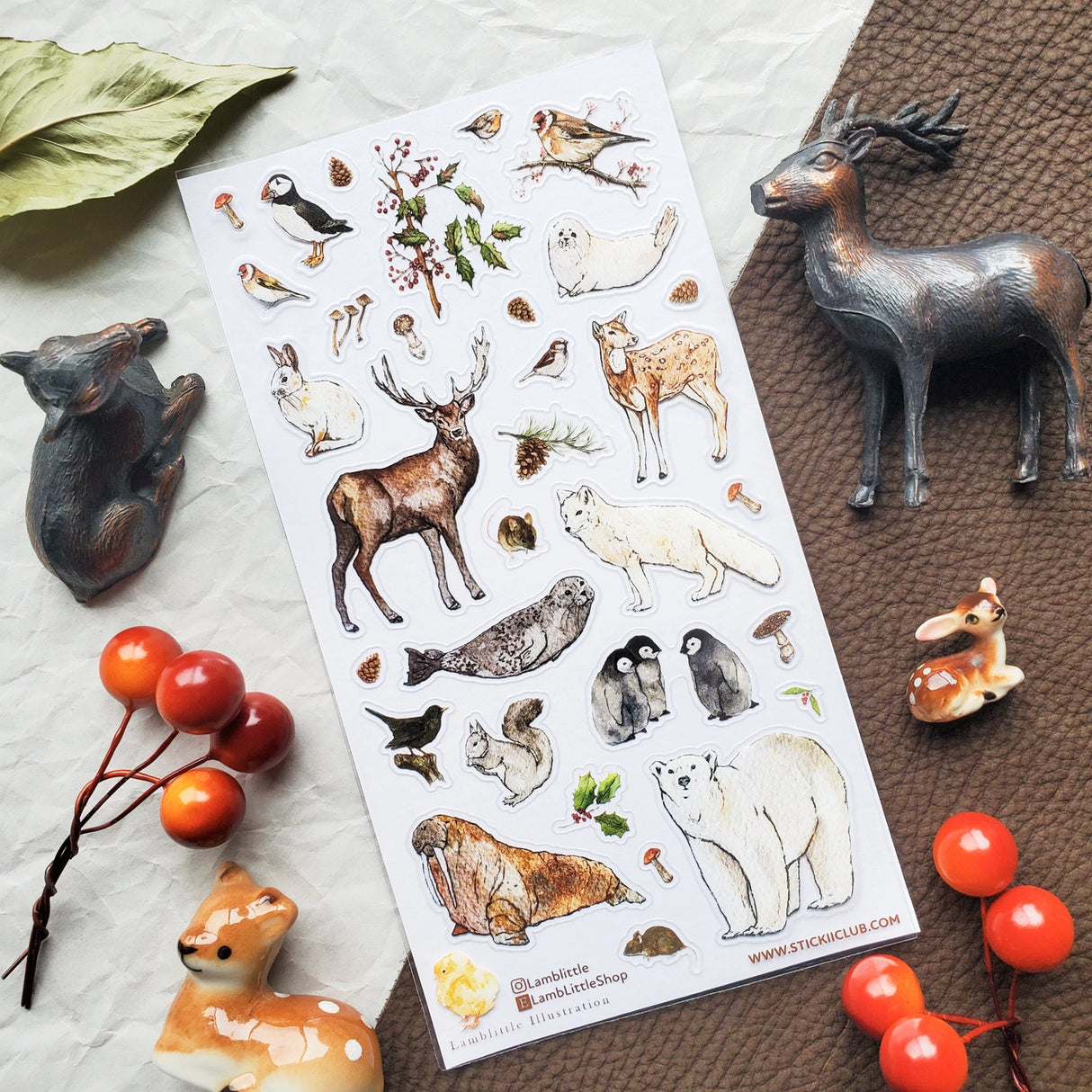 STICKII Winter Wildlife Wonders Sticker Sheet

🐻❄️🌿 Journey into the heart of winter’s wild beauty with @lamblittle’s charming sheet.