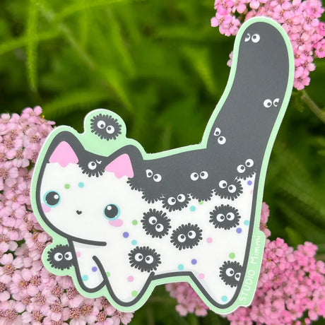 The most in demand sticker ever is back! Same adorable sticker a little larger. Soot sprite kitty is so deeply loved. Thank you for loving this cutie so much and sharing it with friends!

Size: 2.48” x 3.31” inches