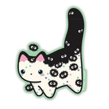 The most in demand sticker ever is back! Same adorable sticker a little larger. Soot sprite kitty is so deeply loved. Thank you for loving this cutie so much and sharing it with friends!

Size: 2.48” x 3.31” inches
